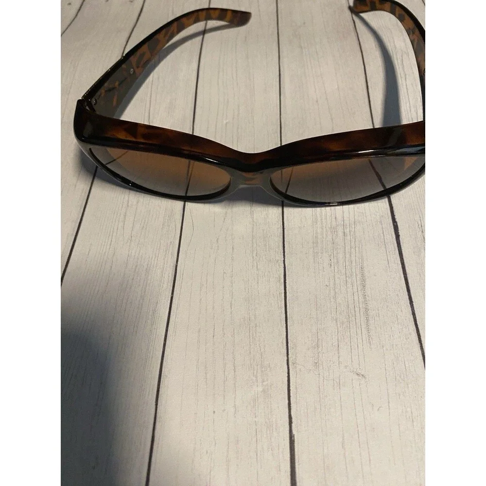 Solar Shield Andrea Fits Over Sunglasses Polarized Oval Brown Tortoise